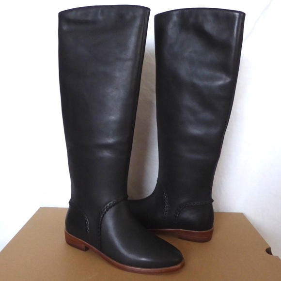 ugg tall black leather boots